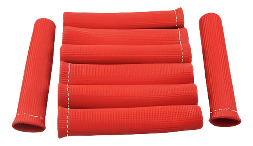 Rojo 8pcs 1200° Bujía Alambre Botas Escudo Térmico Protector