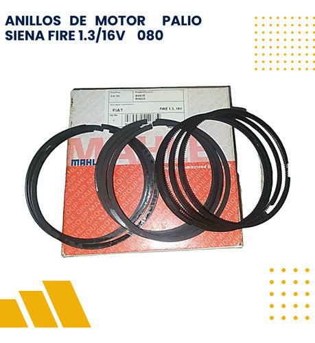 Anillos Fiat Palio Siena Fire 1.3 16v / Uno Fire 1.3 8v 080