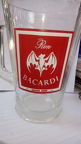 Jarra De Vidrio Publicidad De Ron Bacardi