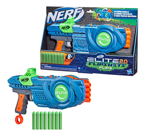 Lanzador Nerf Elite 2.0 Flipshots 8 Cañones Universo Binario