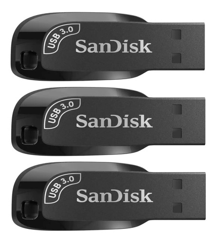 Imagen 1 de 7 de Pack X 3 Sandisk Ultra Shift 32gb Usb 3.0 Flash Drive Black