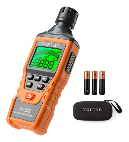 Detector Monoxido De Carbono Portatil Alarma Audible Visual