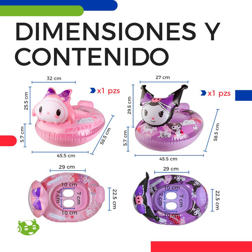 2 Pack Flotador Salvavidas Para Bebé Playa Inflable Alberca
