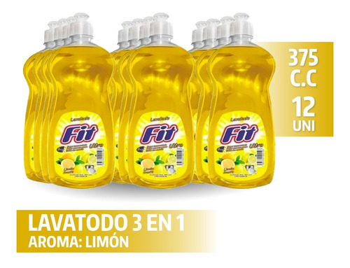 Limpiador Lavatodo Fit Ultra Concentrado 375cc 12 Unidades