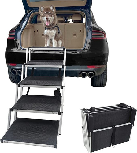 Petshug Escalera Portatil De Aluminio Para Mascotas 5 Pasos 