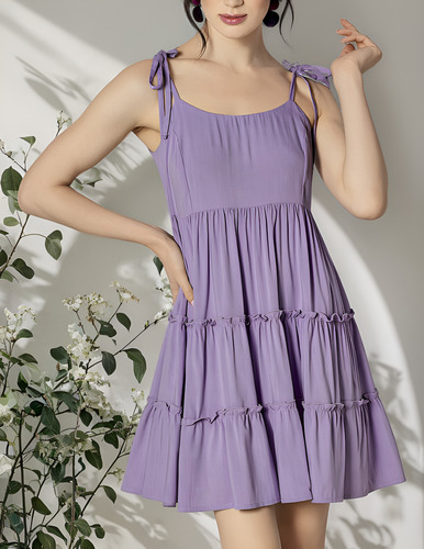 Vestido Corto Cyh Jr5040 Para Mujer Color Lila E8