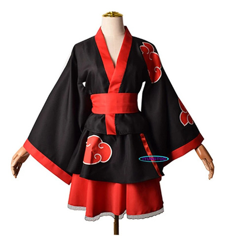 Vestido De Cosplay Cos Lolita Para Mujer, Kimono Akatsuki