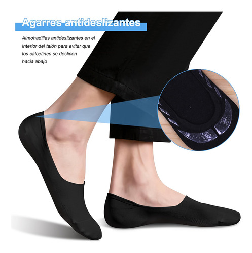 Calcetines Invisibles Para Hombre De Algodon, 12