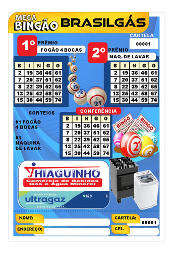 Jogo Bingo Personalizado Imprima 1.000 Cartelas Frete Grátis