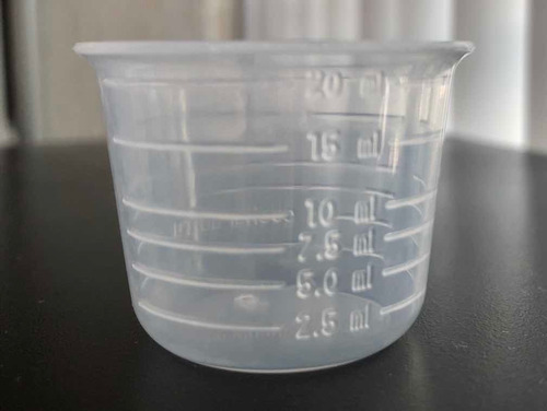 Vaso Dosificador 20 Ml Para Medicamentos / Jarabes 25 Piezas