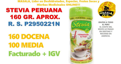 Stevia Peruana Pagos Contra Entrega Bcp/bbva Yapeamos Delive