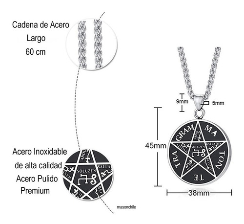 Nuevo Tetragramaton De Salomón Acero Premium Tetragrammaton