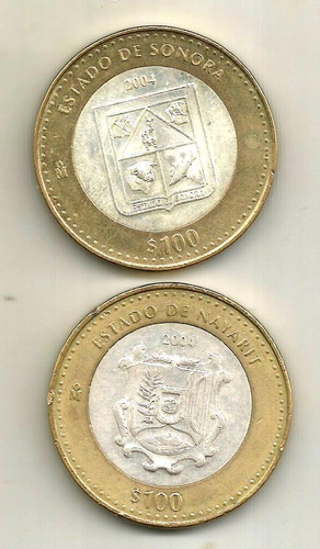 2 Monedas Con Centro De Plata Primera Etapa