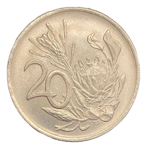 Sudafrica - 20 Cents - Año 1977 - Plantas - Km #86