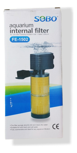Filtro Interno 1200 Lt/hr Acuario Peces Tortuga Boca Ancha