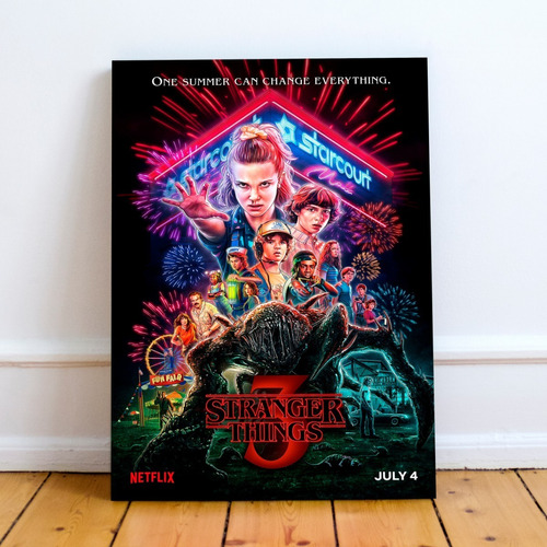 Stranger Things Poster En Mdf Cuadros De Colgar 40x60 Series