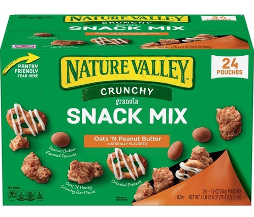 Nature Valley Crunchy Snack Mix Oats 'n Peanut Butter 24 Pz