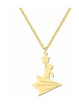 Comprar Collar Estrella Avión De Papel Plata Enchapada Oro 18k