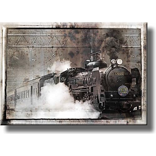 Cuadro De Tren Vapor Lienzo Estirado, Decoración De Pa...