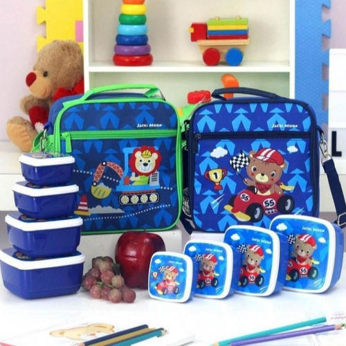 Imagem 6 de 8 de Lancheira Térmica Infantil Potinhos Lanche E Garrafinha Leão
