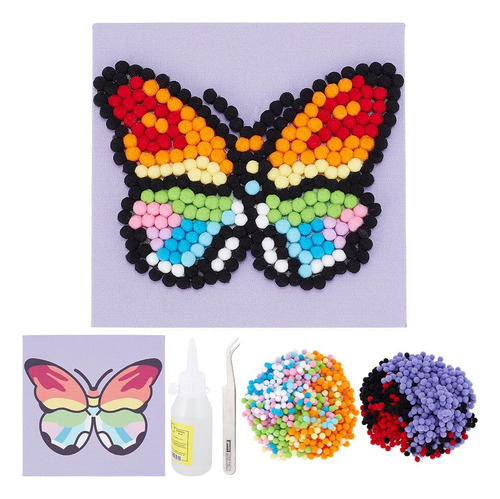 Webeedy Kit De Arte De Pintura Con Pompones De Mariposa, Art