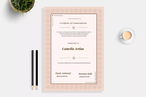 Plantilla Diploma Certificado Imprimible Para Editar En Psd