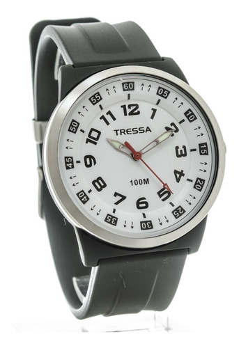 Reloj Tressa Analogo Sumergible 100 Mts Malla Caucho