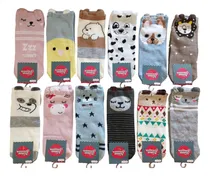 Comprar Medias Con Orejita De Dama Por Docena Corta Invisible Gato