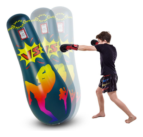 Saco De Boxeo Inflable Para Adulto, Bolsa De Boxeo De Pie Pa