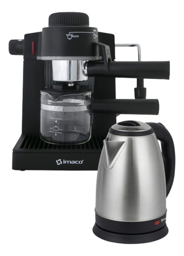 Combo Imaco Cafetera Espresso Iecm5b + Hervidor Ke1801