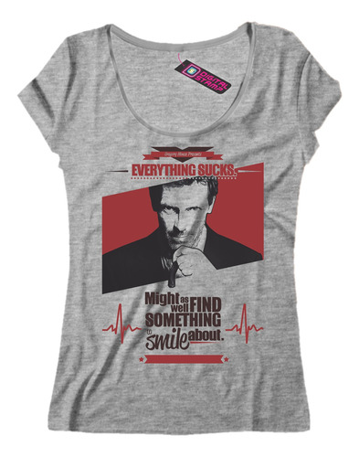 Remera Mujer Doctor Dr. Gregory House Md  S20 Dtg Premium