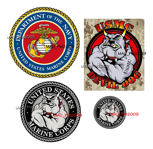 United States Marine Corps Stickers Autoadhesivos Set3