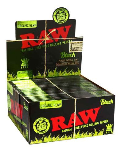 Caixa De Seda Raw Organic Black King Size