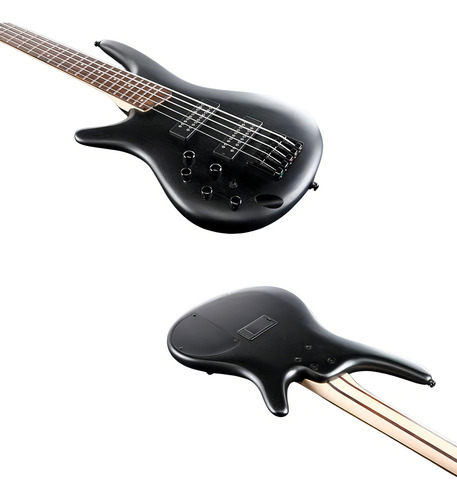 Contrabajo eléctrico Ibanez SR305ebl de 5 cuerdas para zurdos, acabado del cuerpo: negro envejecido, color: negro, guía para zurdos