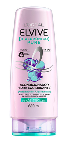 Acondicionador Elvive Hialurónico Pure Elvive 680 Ml