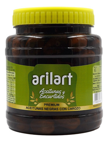 Aceitunas Negras Naturales Grandes X 1 Kg - Arilart