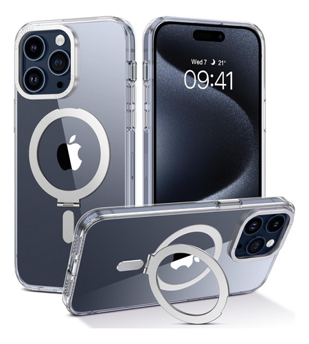 Duedue Para iPhone 15 Pro Max Funda Magnética Con Soporte De
