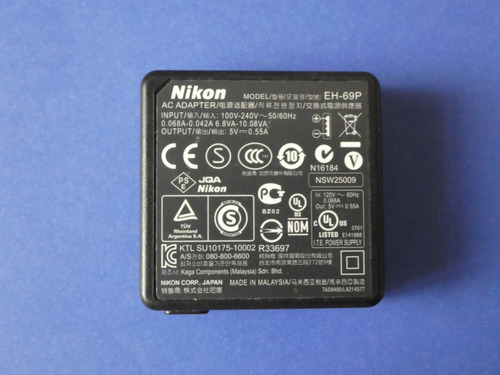 Adaptador Nikon Eh-69p , Cargador Para Camaras Coolpix .