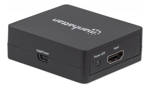Imagen 2 de 6 de Video Splitter De 2 Puertos Hdmi 1080p Negro Manhattan