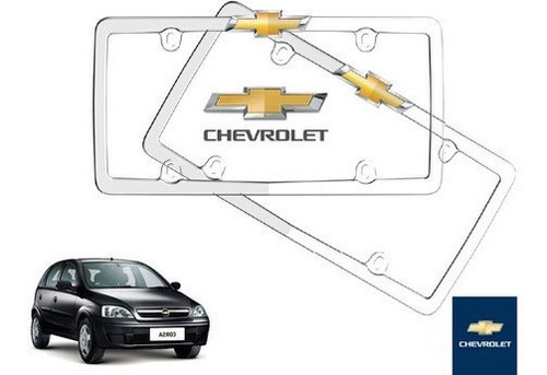 Par Porta Placas Chevrolet Corsa Hb 1.8 2006 Original