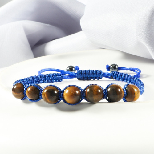 Linda Pulsera Casual Hilo Nudo Ojo De Tigre Unisex B686