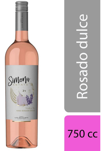 Botella De Vino Rosado Dulce Simona State X750 Los Helechos