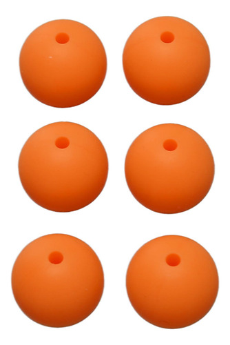 Perlas De Silicona Redondas De Color Naranja, 105 Unidades,