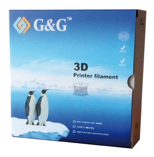 Imagen 1 de 1 de Filamento 3D PLA GyG de 1.75mm y 1kg naranja