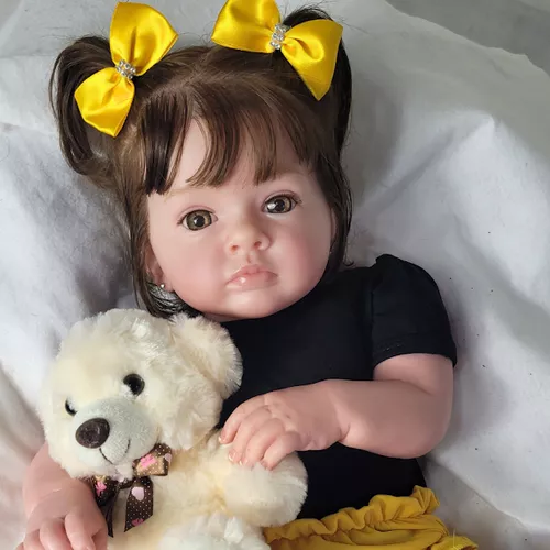 Bebe Reborn Realista , Princesa Feito a Mão Cabelo Fio a Fio