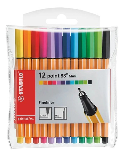 Set 12 Stabilo Point 88 Mini