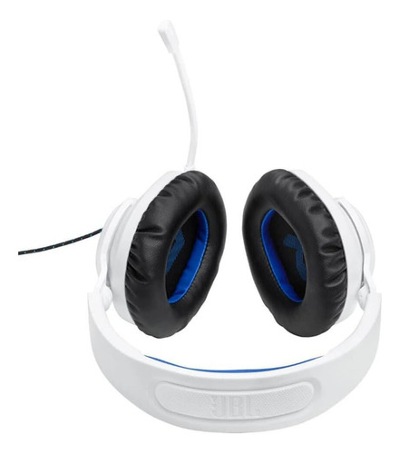 Auriculares Gamer Jbl Quatum 100p Ps5 Blanco Con Azul