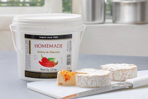 Geléia De Pimenta Homemade 2 Kg Com 4 Baldes