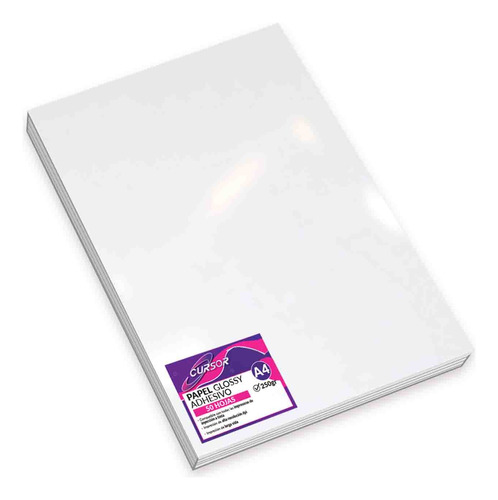 Papel Auto Adhesivo Glossy Brillante A4 Todo Tipo Impresora