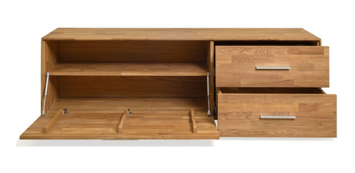 Imagen 4 de 7 de Mueble Tv 100% Madera Maciza De Roble Ref: Maciza09